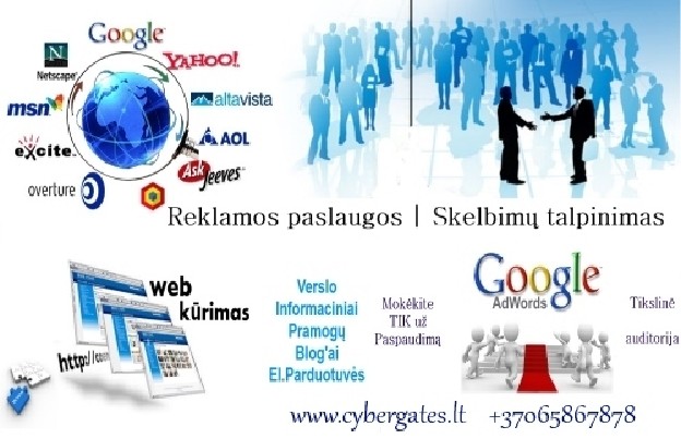 Skelbimų talpinimas, reklama Lietuvoje ir užsienyje. Reklamo