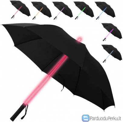 SKĖTIS su LED šviečiantis rankena, prožektorius rankenos apačioje, SPALVOS KEIČIASI!