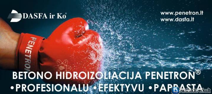 Skvarbioji kristalinė hidroizoliacija Penetron