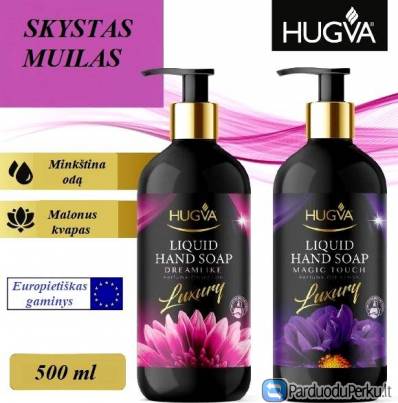 Skystas muilas su dozatoriumi dekoratyviniame įpakavime