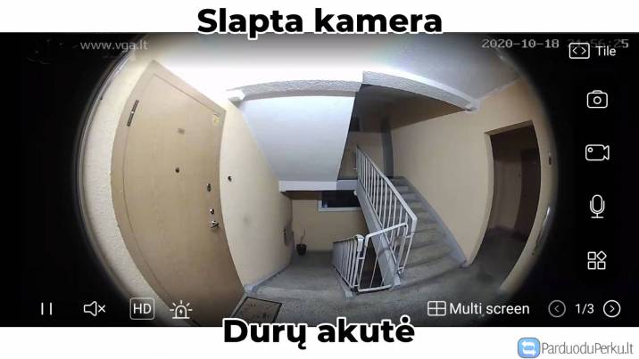 Slapta kamera - durų akutė