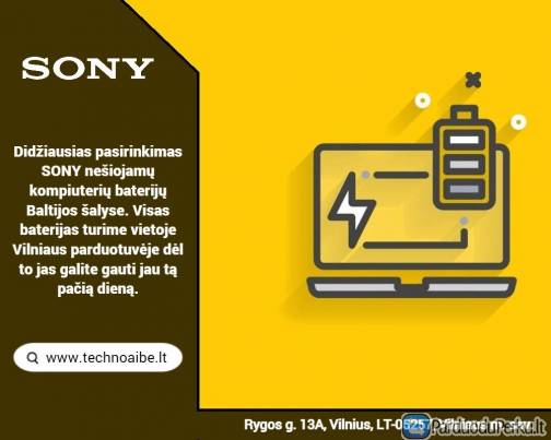 Sony nešiojamų kompiuterių baterijos
