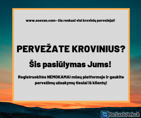 SOSVAN siūlo darbą vairuotojams