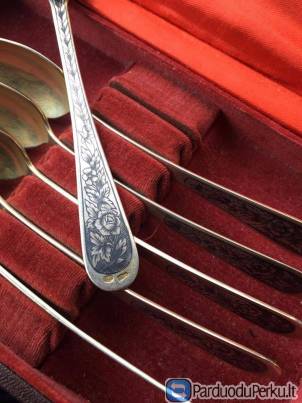 Sovietinis sidabro rinkinys su juodinimu