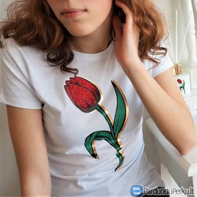 Spauda ant marškinėlių moters dienos proga