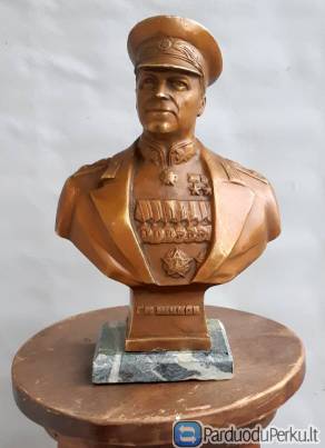 Ssrs maršalo G. Žukovo Bronzinis didelis biustas