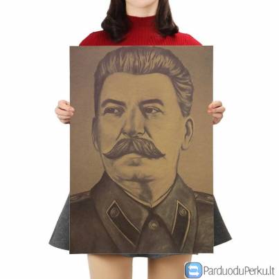 Stalino laikmečio laminuoti plakatai ir lipdukai