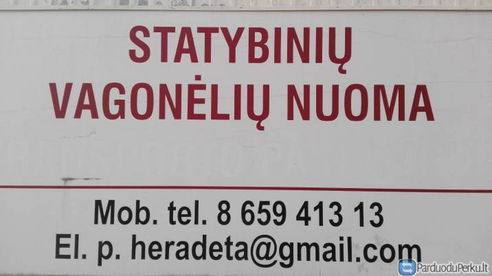 Statybinių vagonėlių nuoma