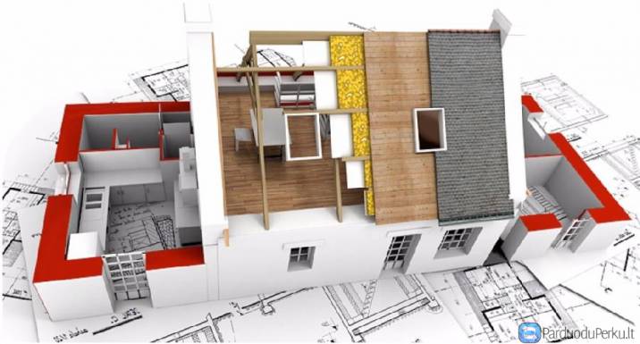 Statybos prieziura, medziagu tiekimas, darbu vadovas