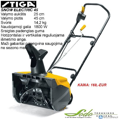 Stiga sniego valytuvai mėgėjui ir profesionalui !!!