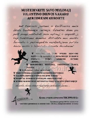 Sutikite valentino dieną kurorte "Aerodream"