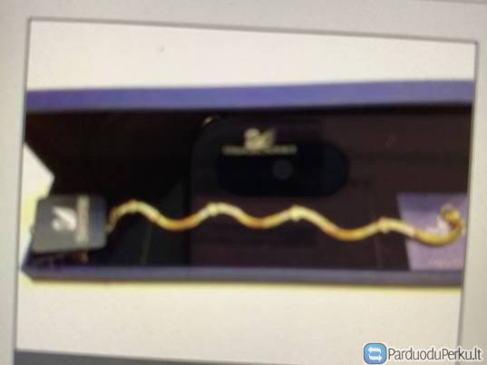 Svarovskio kristalais ir auksu dengta apyrankė