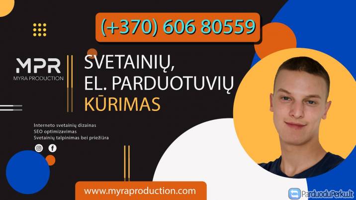 SVETAINIŲ, TINKLALAPIŲ IR EL. PARDUOTUVIŲ KŪRIMAS