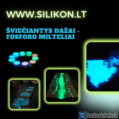 Šviečiantys dažai – fosforo milteliai