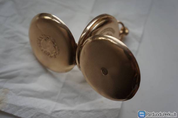 Systeme Glashutte Auksinis senovinis kiseninis laikrodis 585