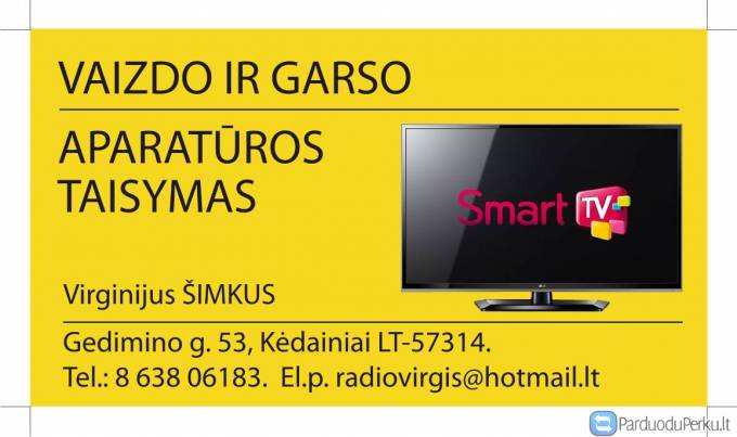 Taisau televizorius Kedainiuose,rajone