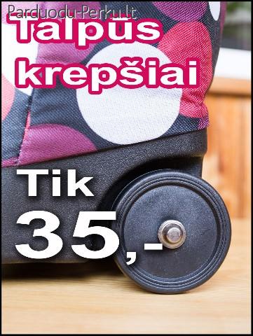Talpūs krepšiai su ratukais tik 35 LT!