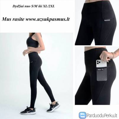 Tamprės sportui nuo S iki 2XL.