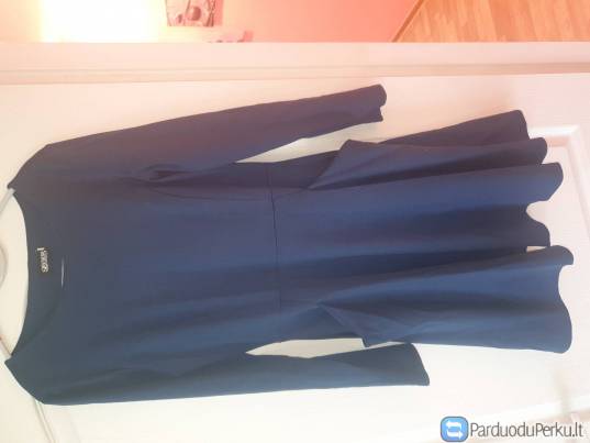 Tamsiai mėlyna ilgom rankovėm suknutė Sidonas