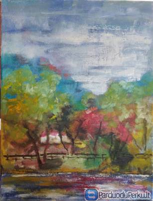 Tapybos paveikslas “ Kitoj pusėj Nemuno”