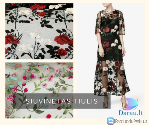 Tiulis, minkštas tiulis, kietas tiulis, elastinis tiulis, siuvinėtas tiulis