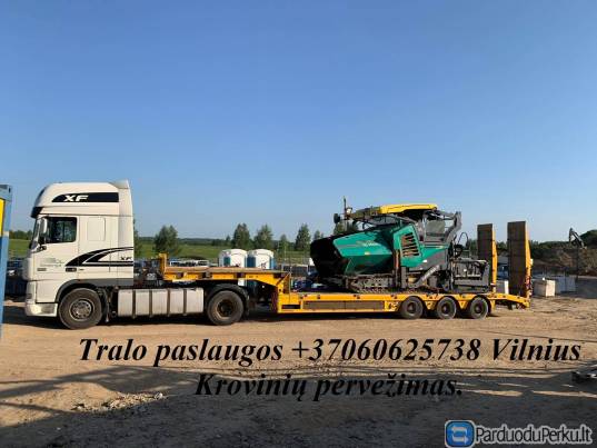 Tralo paslaugos. Krovinių pervežimas +37060625738 Vilnius