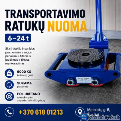 Transportavimo ratukų nuoma Šiauliuose
