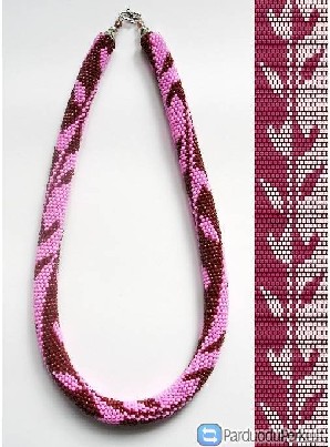 "Tulpės", papuošalas iš PRECIOSA biserio