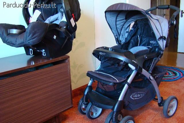 Univers. vežimėlis GRACO su automobiline kėdute -krepšiu