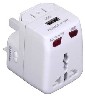 Universalus kelioninis adapteris įkrovėjas su USB jungtimi (