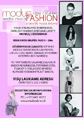 Vaikų ir jaunimo studija "modusFASHION"