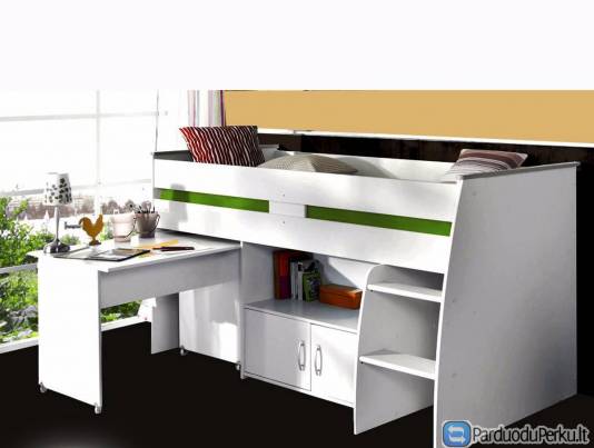 Vaikiška lova su staliuku ir spintele Reverse