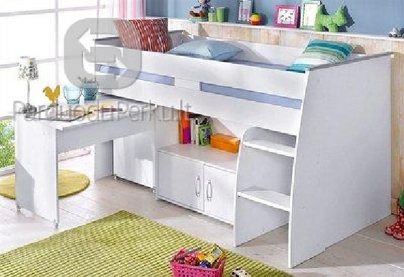 Vaikiška lovytė su staliuku ir spintele Reverse