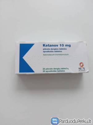 Vaistas Ketanov 10 mg 1 dėžutė-2,50 €