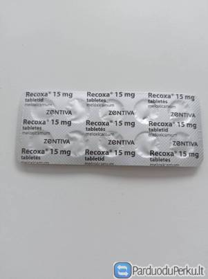 Vaistas Recoxa 15 mg 20 tab -2,50 €