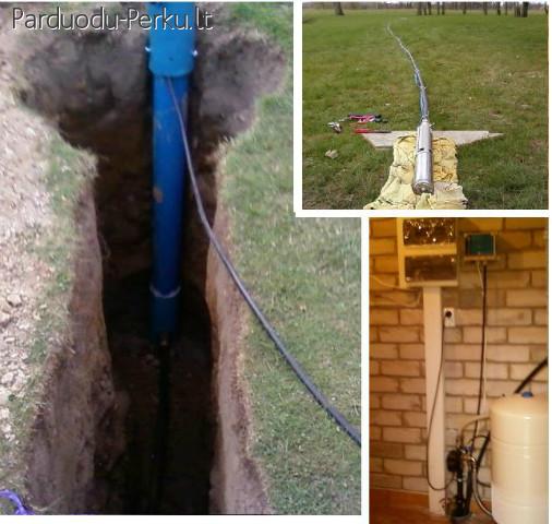 Vandentiekio įrengimas iš gręžinių ir šulinių