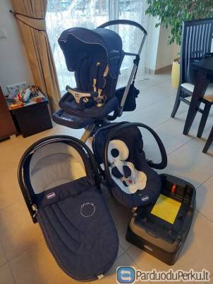 Vežimas Chicco I Move Trio  (lopsys, sportinis ir masinine kedute su padektu)