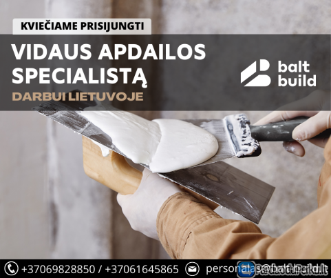 Vidaus apdailos spesialistas (Lietuvoje)