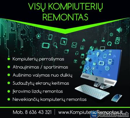 Vilniaus Kompiuterių Remontas Fabijoniškėse, Šeškinėje, Vilniuje.