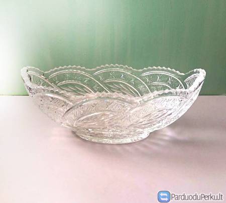 Vintažinė krištolo vaza, 33cm ilgis