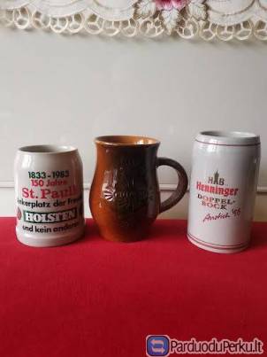 Vintažiniai alaus bokalai kolekcininkams