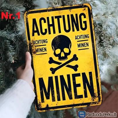 Vintažiniai metaliniai skardiniai ženklai 20x30 cm