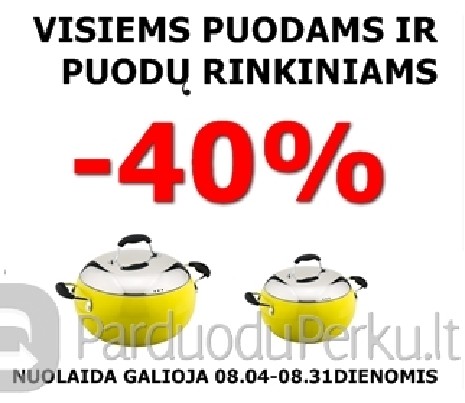Visiems puodams -40%