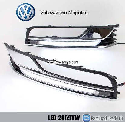 VW Magotan DRL LED dienos žibintai Auto vasaros