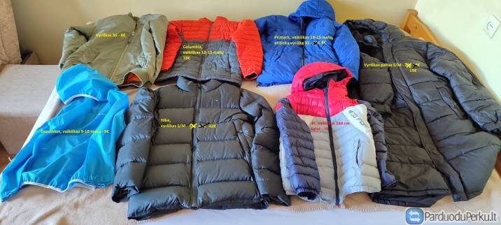 Vyriškos ir vaikiškos striukės