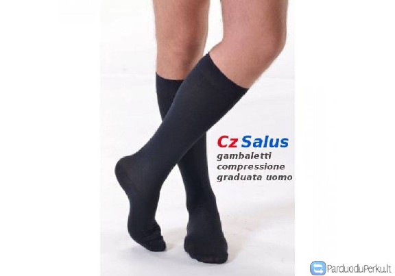 Vyriškos kompresinės kojinės iki kelių su medvilne