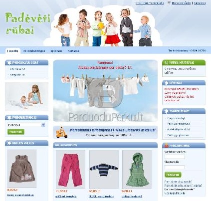 www.padevetirubai.lt geros kokybės dėvėti drabužiai vaikams