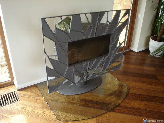 Židinio durelių stiklas, stiklas po židiniu