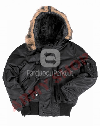 Žieminė piloto striukė MIL-TEC TEESAR® N2B, JUODA