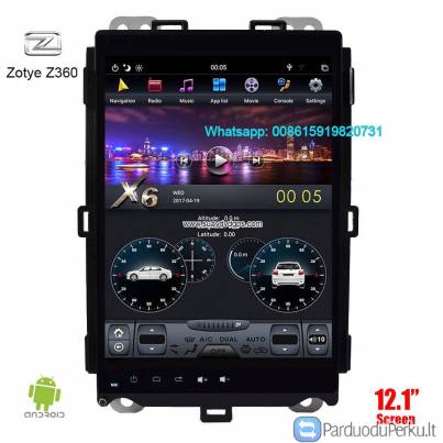 Zotye Z360 vertical Tesla Android radio GPS navigation 12.1inch